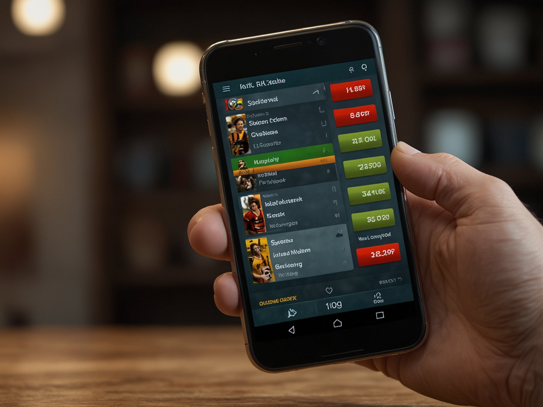 Vista de la versión móvil Mostbet en smartphone